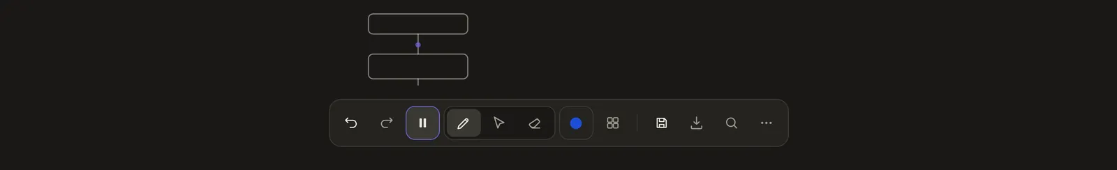 DrawLapse desktop bar, floating, with the full tool cluster